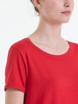 Maglietta a manica corta in Viscosa Summer Rossi Donna - Ragno