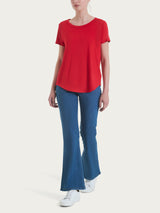 Maglietta a manica corta in Viscosa Summer Rossi Donna - Ragno