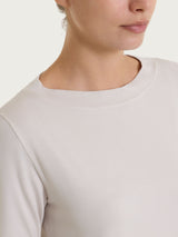 Maglietta con collo a barchetta in Jersey Strech Winter Viscosa Bianchi Donna - Ragno