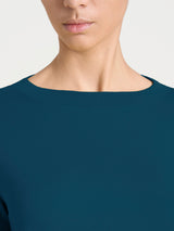 Maglietta con collo a barchetta in Eco Viscosa Blu Donna - Ragno