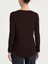 Maglietta con collo a barchetta in Eco Viscosa Marroni Donna - Ragno