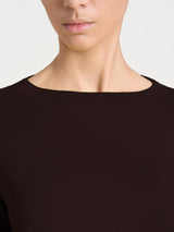 Maglietta con collo a barchetta in Eco Viscosa Marroni Donna - Ragno