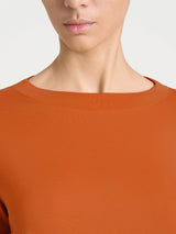 Maglietta con collo a barchetta in Eco Viscosa Arancioni Donna - Ragno