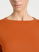 Maglietta con collo a barchetta in Jersey Strech Winter Viscosa Arancioni Donna - Ragno