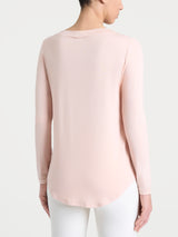 Maglietta con collo a barchetta in Jersey Strech Winter Viscosa Rosa Donna - Ragno