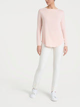 Maglietta con collo a barchetta in Jersey Strech Winter Viscosa Rosa Donna - Ragno