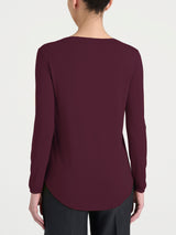 Maglietta con collo a barchetta in Eco Viscosa Viola Donna - Ragno