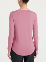 Maglietta con collo a barchetta in Eco Viscosa Rosa Donna - Ragno