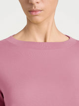 Maglietta con collo a barchetta in Jersey Strech Winter Viscosa Rosa Donna - Ragno
