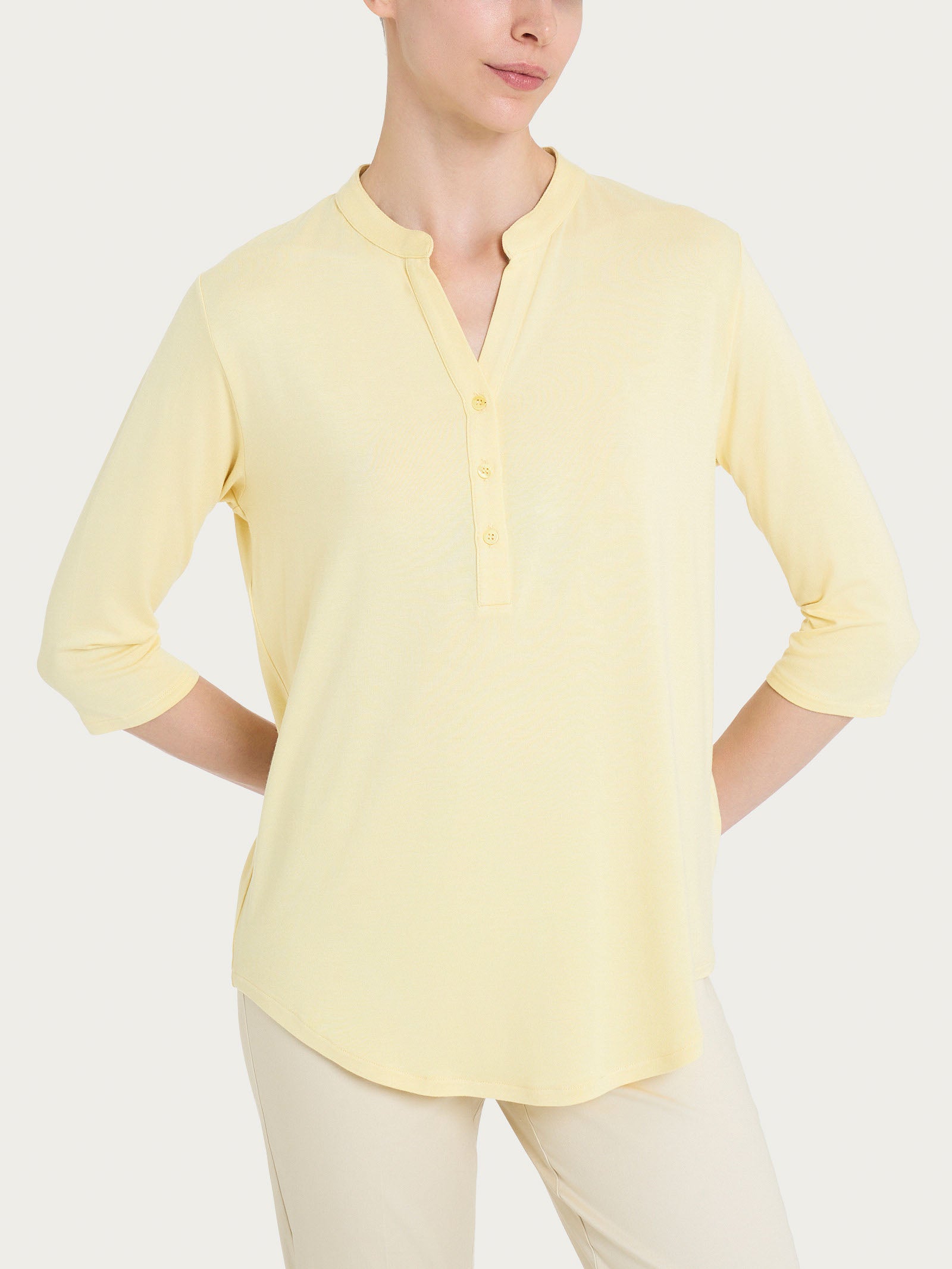 Maglietta a manica 3/4 in Viscosa Summer Gialli Donna - Ragno