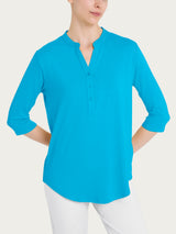 Maglietta a manica 3/4 in Viscosa Summer Azzurri Donna - Ragno