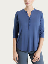 Maglietta a manica 3/4 in Viscosa Summer Blu Donna - Ragno