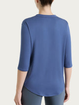 Maglietta a manica 3/4 in Viscosa Summer Blu Donna - Ragno