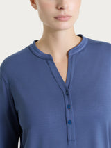 Maglietta a manica 3/4 in Viscosa Summer Blu Donna - Ragno
