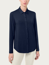 Camicia in Eco Viscosa Blu Donna - Ragno