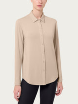 Camicia in Jersey Strech Winter Viscosa Marroni Donna - Ragno