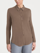 Camicia in Jersey Strech Winter Viscosa Marroni Donna - Ragno