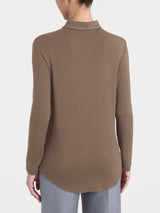 Camicia in Jersey Strech Winter Viscosa Marroni Donna - Ragno