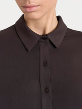 Camicia in Jersey Strech Winter Viscosa Marroni Donna - Ragno