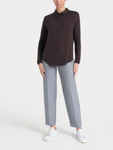 Camicia in Jersey Strech Winter Viscosa Marroni Donna - Ragno