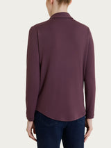 Violettes Stretch-Jersey-Hemd aus Viskose für Damen – Ragno