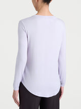 Maglietta girocollo con manica lunga in Jersey Strech Winter Viscosa Rosa Donna - Ragno