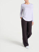Maglietta girocollo con manica lunga in Jersey Strech Winter Viscosa Rosa Donna - Ragno