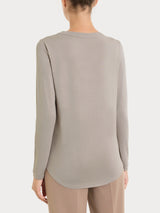 Maglietta girocollo con manica lunga in Eco Viscosa Grigi Donna - Ragno