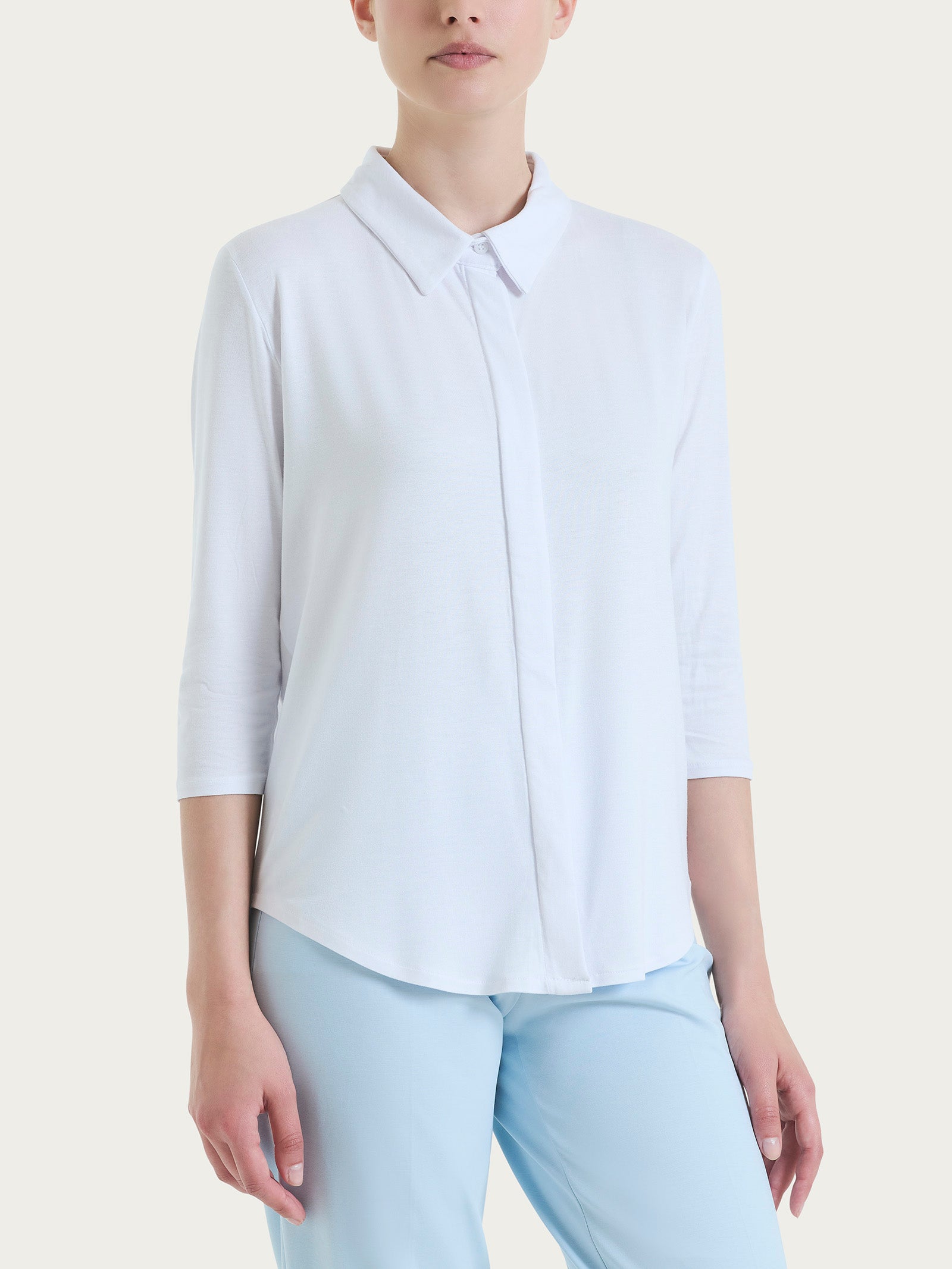 RAGNO T-Shirt Donna Con Manica 3/4 In Misto Viscosa – Scollo A Barchetta, Vestibilità Soft, Colore Rosa, Taglia Unica