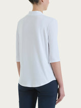 Maglietta con scollo a V in Viscosa Summer Bianchi Donna - Ragno