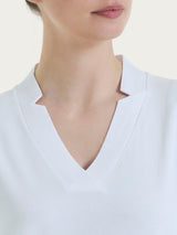 Maglietta con scollo a V in Viscosa Summer Bianchi Donna - Ragno