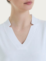 Maglietta con scollo a V in Viscosa Summer Bianchi Donna - Ragno