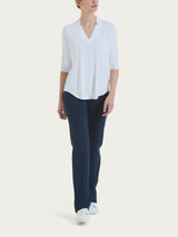 Maglietta con scollo a V in Viscosa Summer Bianchi Donna - Ragno