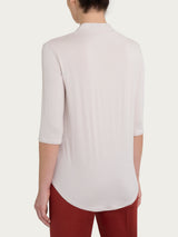 Maglietta con scollo a V in Viscosa Summer Bianchi Donna - Ragno
