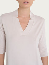 Maglietta con scollo a V in Viscosa Summer Bianchi Donna - Ragno