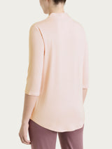 Women's Summer Viscose V-neck T-Shirt Pink - Ragno