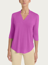 Maglietta con scollo a V in Viscosa Summer Viola Donna - Ragno