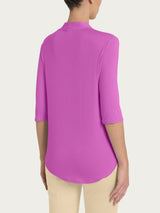 Maglietta con scollo a V in Viscosa Summer Viola Donna - Ragno