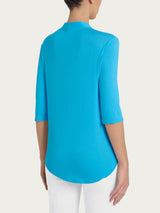 Maglietta con scollo a V in Viscosa Summer Azzurri Donna - Ragno