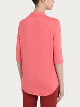 Maglietta con scollo a V in Viscosa Summer Rosa Donna - Ragno
