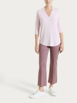Maglietta con scollo a V in Viscosa Summer Rosa Donna - Ragno
