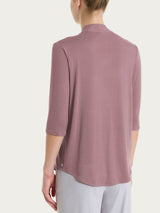 V-neck T-shirt in Viscose Summer Purple Women's Viscose - Ragno