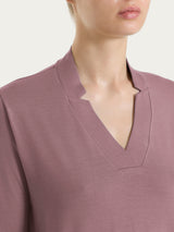 V-neck T-shirt in Viscose Summer Purple Women's Viscose - Ragno