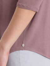 V-neck T-shirt in Viscose Summer Purple Women's Viscose - Ragno