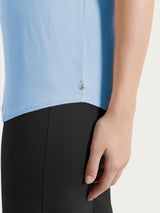 Azure Summer Viscose V-neck T-Shirt Women's - Ragno