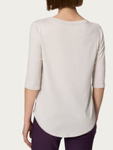 Maglietta girocollo in Viscosa Summer Bianchi Donna - Ragno