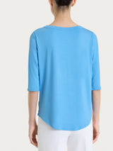 Maglietta girocollo in Viscosa Summer Azzurri Donna - Ragno
