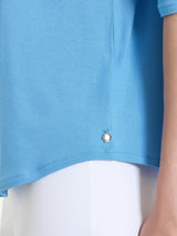 Maglietta girocollo in Viscosa Summer Azzurri Donna - Ragno
