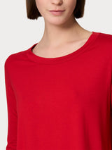 Maglietta girocollo in Viscosa Summer Rossi Donna - Ragno