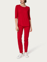 Maglietta girocollo in Viscosa Summer Rossi Donna - Ragno